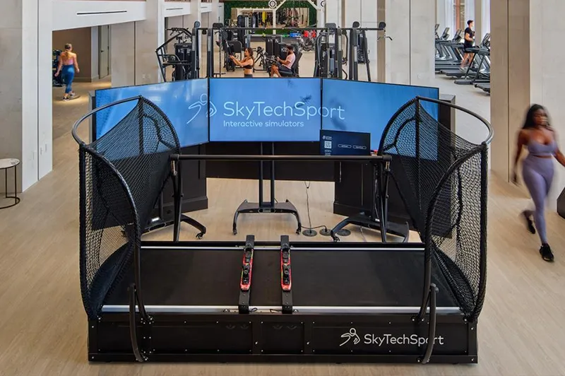 Case Study: The Piazza Adds SkyTechSport Ski Simulator to Elevate Luxury Apartment Gym Experience