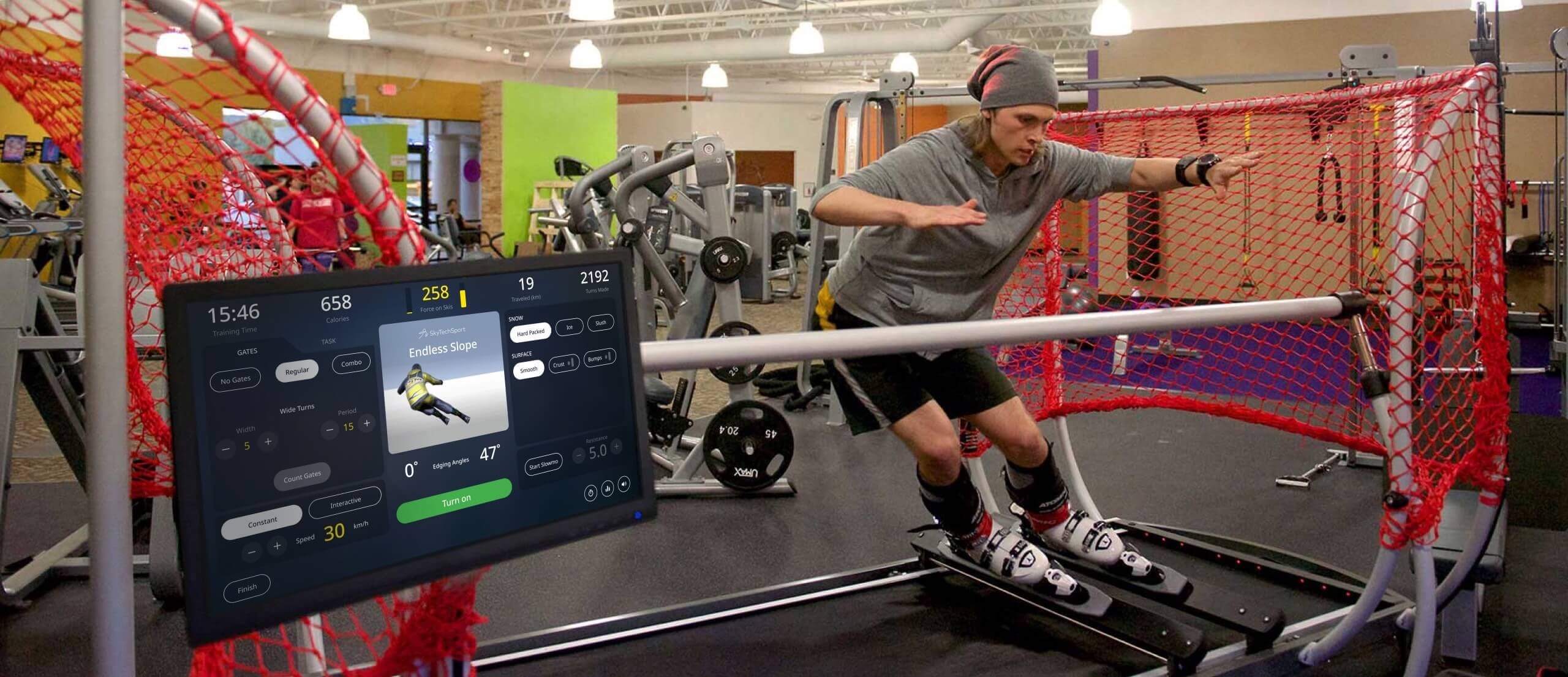 SkyTechSport ski simulator interface