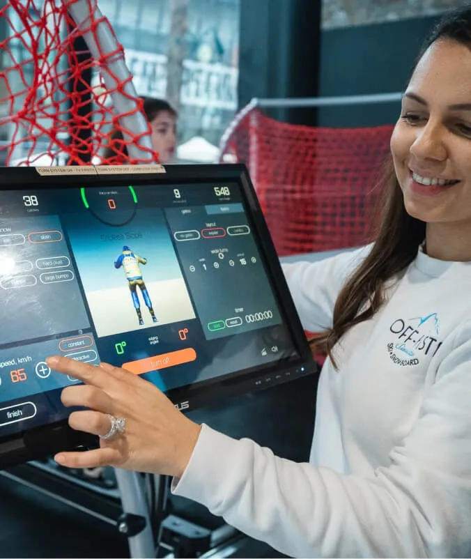 SkyTechSport ski simulator user interface