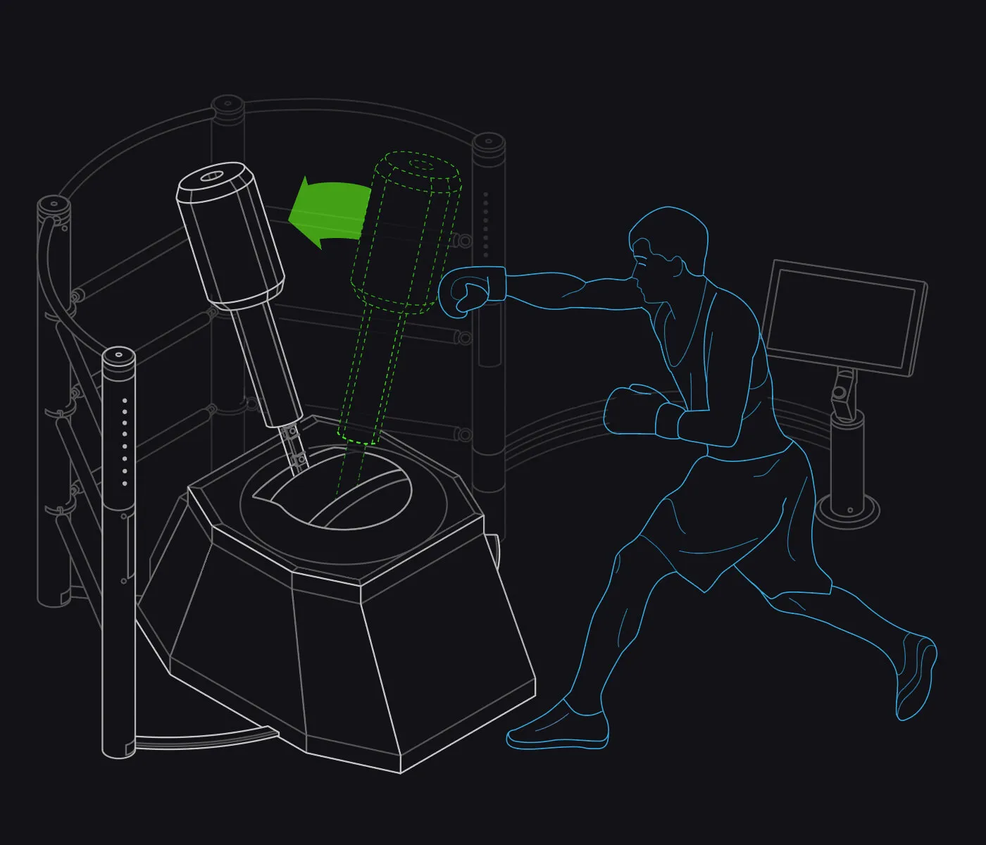 BotBoxer reacts to your performance at lightning speed